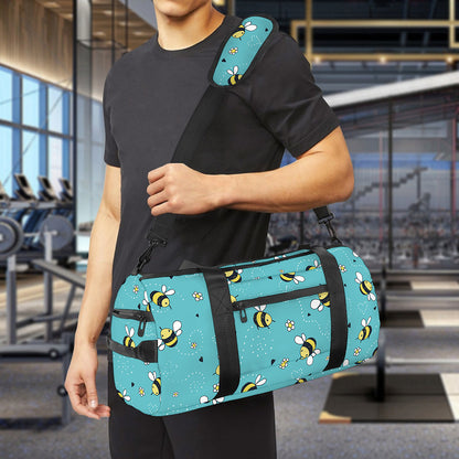 Little Bee Pattern Print Gym Bag