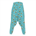 Little Bee Pattern Print Hammer Pants