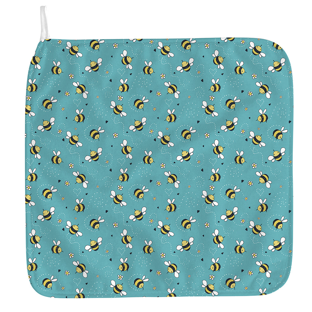 Little Bee Pattern Print Hand Towel