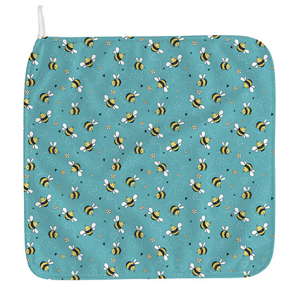 Little Bee Pattern Print Hand Towel