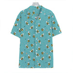 Little Bee Pattern Print Hawaiian Shirt