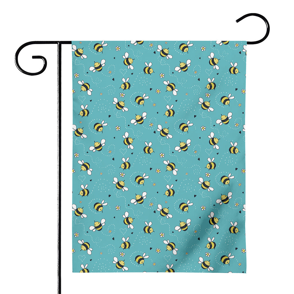 Little Bee Pattern Print House Flag