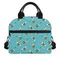 Little Bee Pattern Print Insulated Lunch Bag
