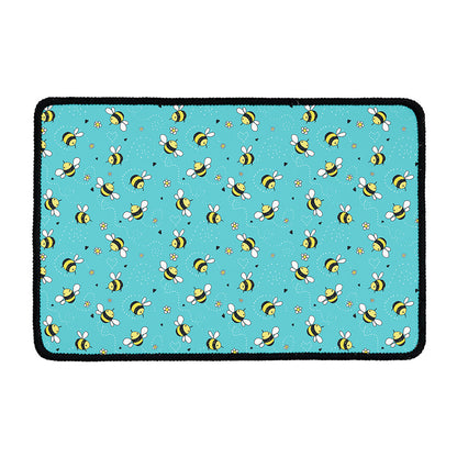 Little Bee Pattern Print Kitchen Mat