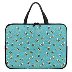 Little Bee Pattern Print Laptop Sleeve With Handle