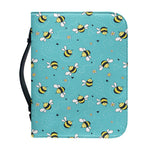 Little Bee Pattern Print Leather Bible Cover