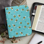 Little Bee Pattern Print Leather Bible Cover
