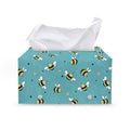 Little Bee Pattern Print Leather Tissue Box Cover