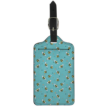 Little Bee Pattern Print Luggage Tag