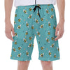 Little Bee Pattern Print Men's Beach Shorts