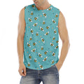 Little Bee Pattern Print Men's Fitness Tank Top