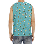 Little Bee Pattern Print Men's Fitness Tank Top