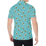 Little Bee Pattern Print Men's Shirt