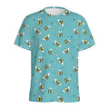 Little Bee Pattern Print Men's Athletic T-Shirt