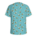 Little Bee Pattern Print Men's Sports T-Shirt
