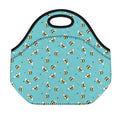 Little Bee Pattern Print Neoprene Lunch Bag