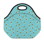 Little Bee Pattern Print Neoprene Lunch Bag