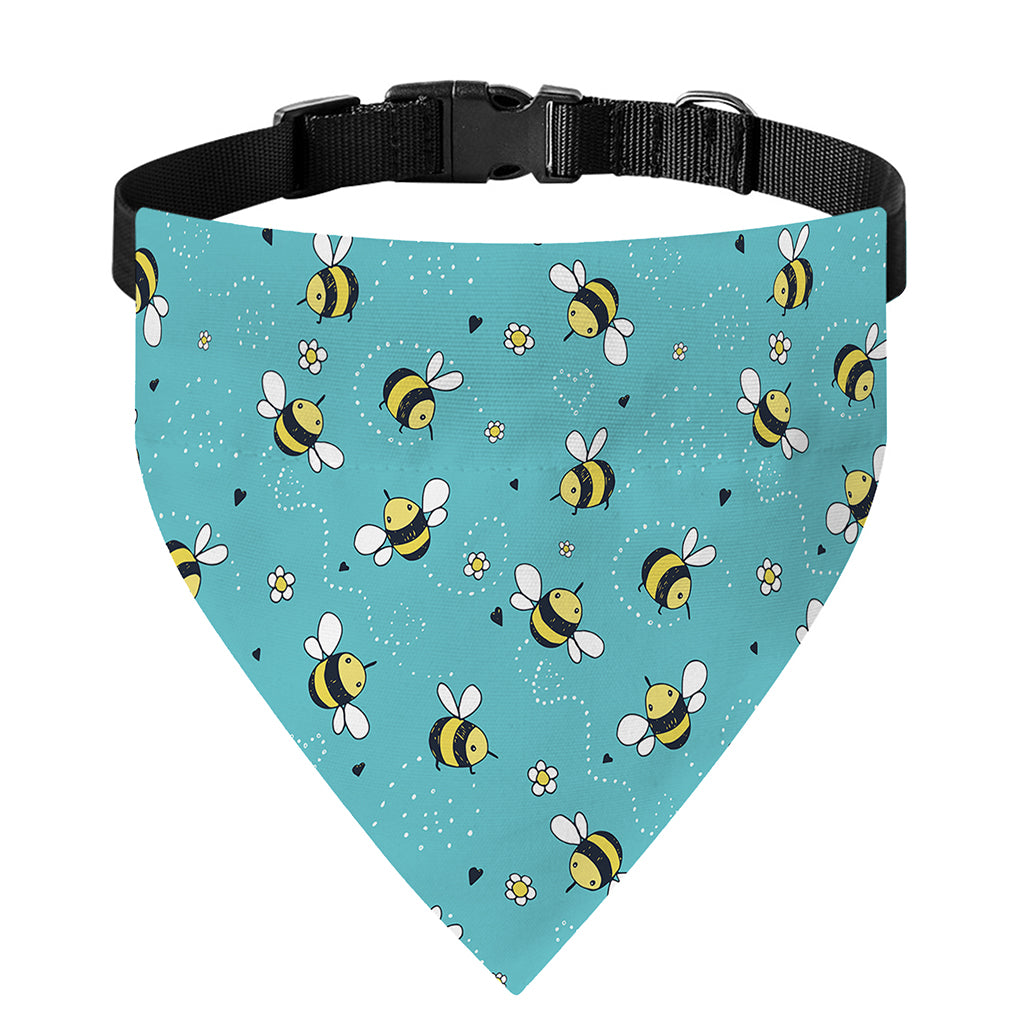 Little Bee Pattern Print Over The Collar Dog Bandana