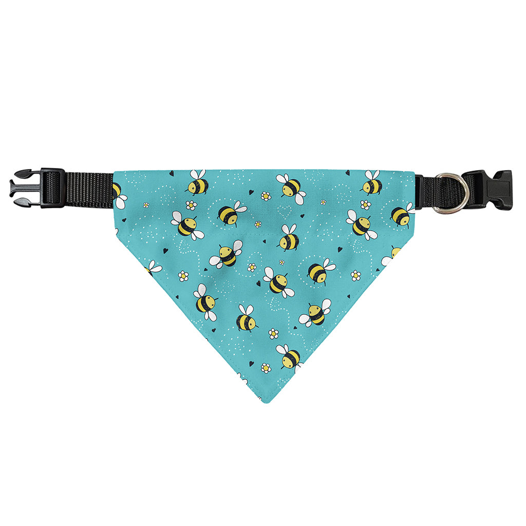 Little Bee Pattern Print Over The Collar Dog Bandana
