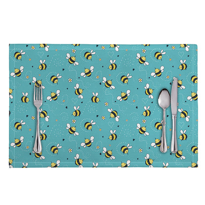 Little Bee Pattern Print Placemat