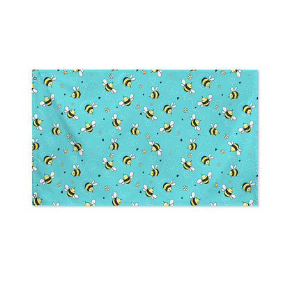 Little Bee Pattern Print Polyester Flag