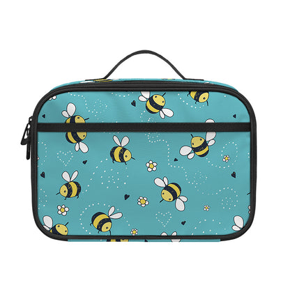 Little Bee Pattern Print Portable Lunch Bag