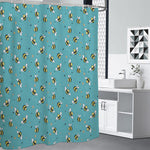 Little Bee Pattern Print Premium Shower Curtain
