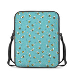 Little Bee Pattern Print Rectangular Crossbody Bag