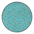 Little Bee Pattern Print Round Floor Mat