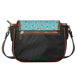 Little Bee Pattern Print Saddle Bag