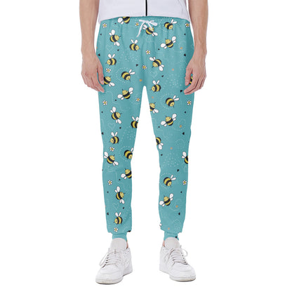 Little Bee Pattern Print Scuba Joggers