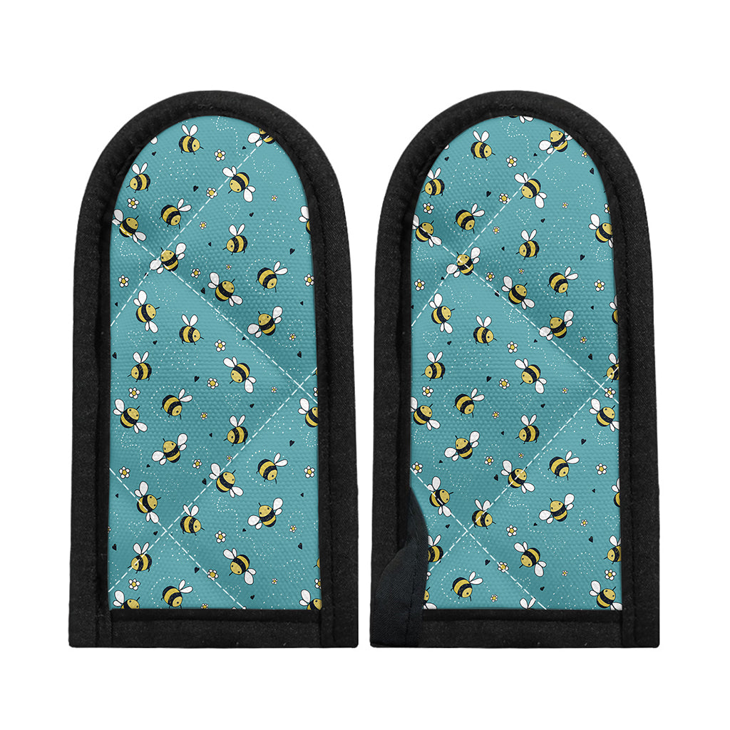 Little Bee Pattern Print Skillet Handle Cover