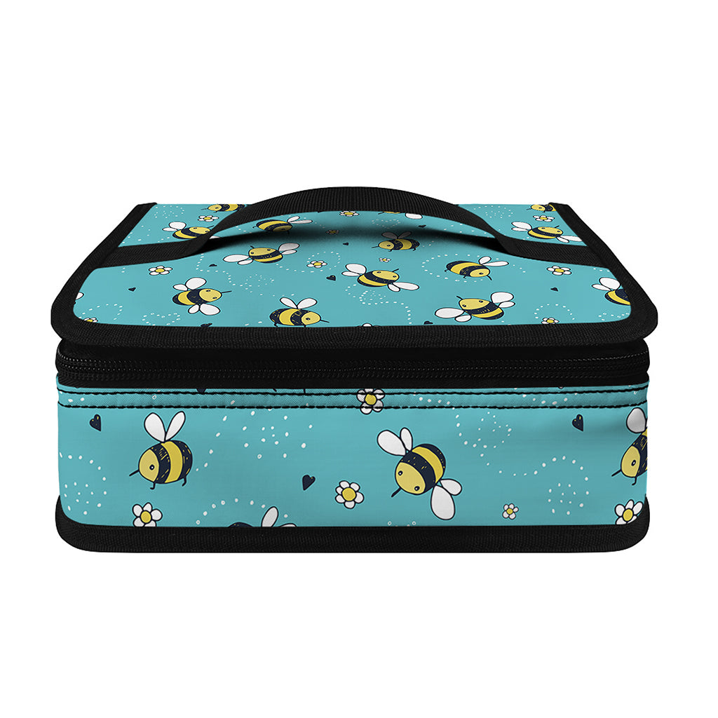 Little Bee Pattern Print Small Lunch Bag