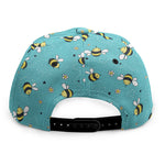 Little Bee Pattern Print Snapback Cap