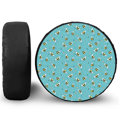 Little Bee Pattern Print Tire Cover