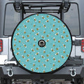 Little Bee Pattern Print Tire Cover With Camera Hole