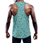 Little Bee Pattern Print Training Tank Top