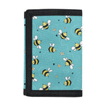 Little Bee Pattern Print Trifold Wallet