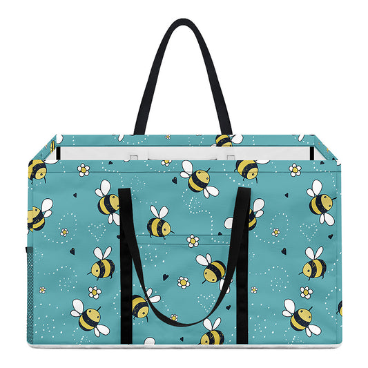 Little Bee Pattern Print Utility Tote Bag
