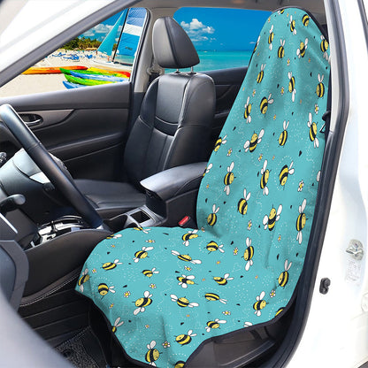 Little Bee Pattern Print Waterproof Car Seat Cover