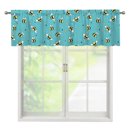 Little Bee Pattern Print Window Valance