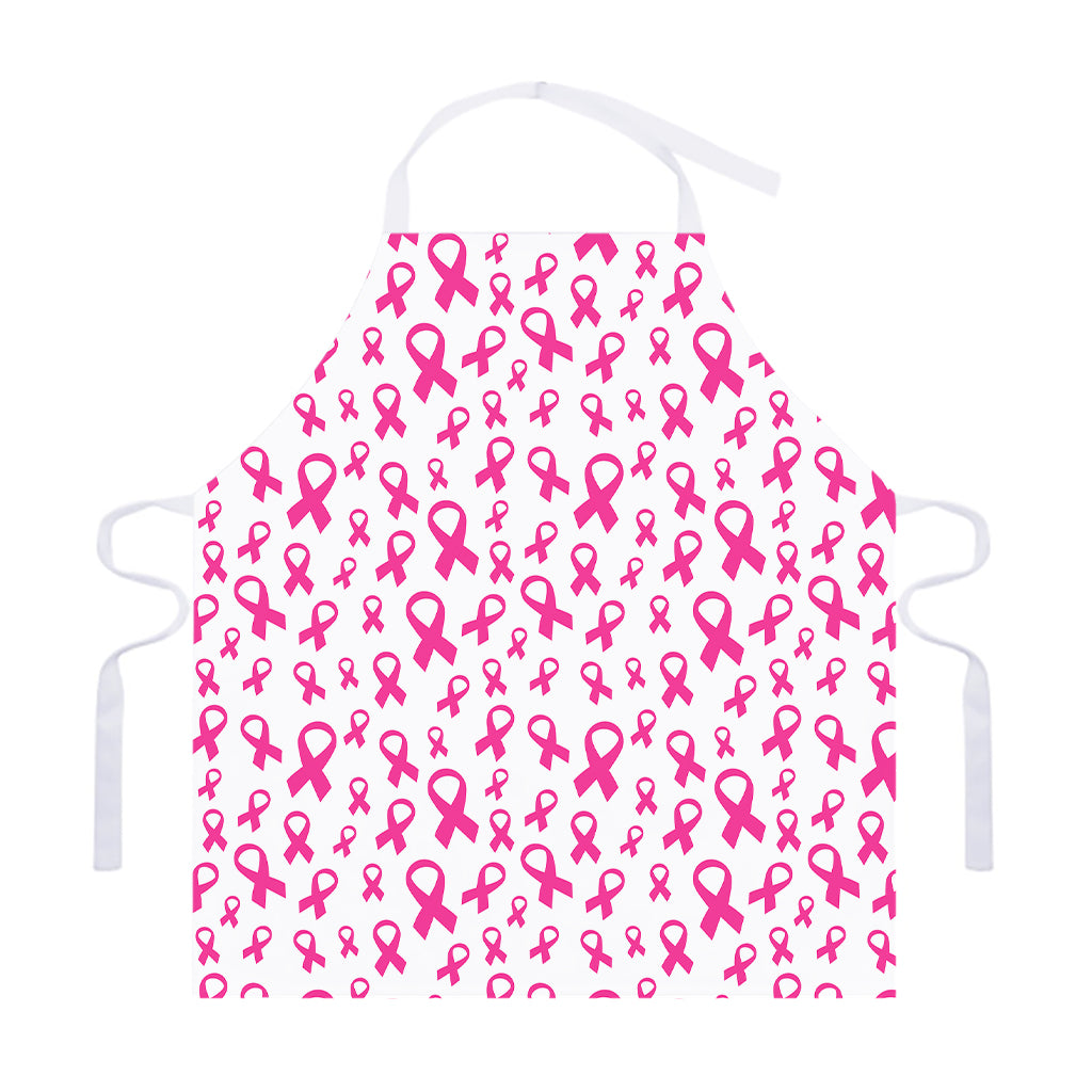 Little Breast Cancer Ribbon Print Adjustable Apron