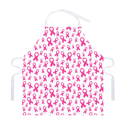 Little Breast Cancer Ribbon Print Adjustable Apron