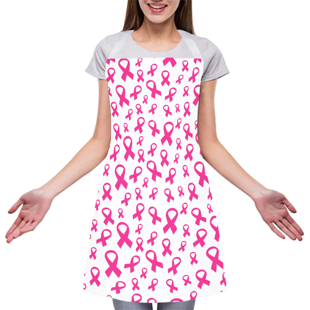 Little Breast Cancer Ribbon Print Adjustable Apron