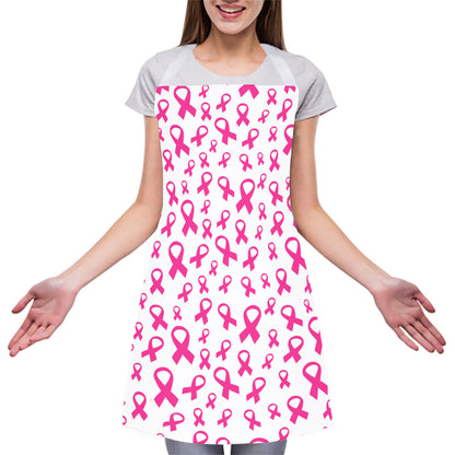 Little Breast Cancer Ribbon Print Adjustable Apron