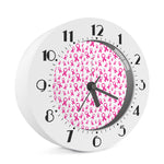 Little Breast Cancer Ribbon Print Alarm Clock