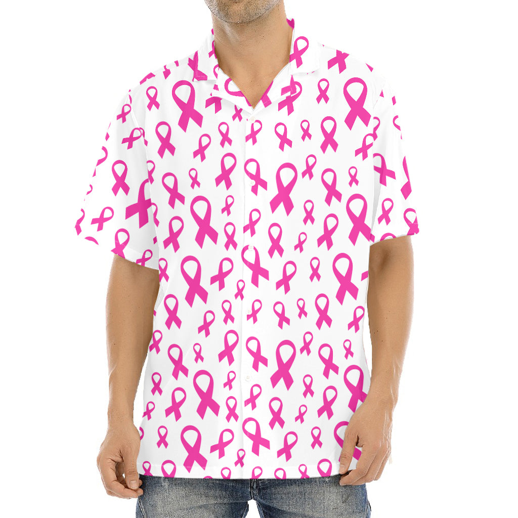 Little Breast Cancer Ribbon Print Aloha Shirt