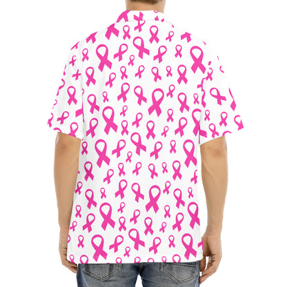 Little Breast Cancer Ribbon Print Aloha Shirt