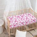 Little Breast Cancer Ribbon Print Baby Crib Sheet