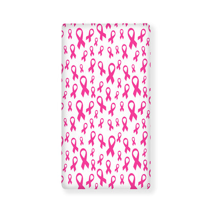 Little Breast Cancer Ribbon Print Baby Crib Sheet